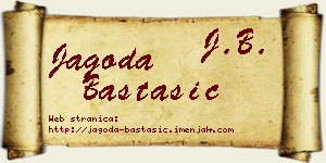 Jagoda Bastašić vizit kartica